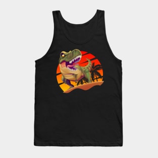 Surfing time dinosaur Tank Top